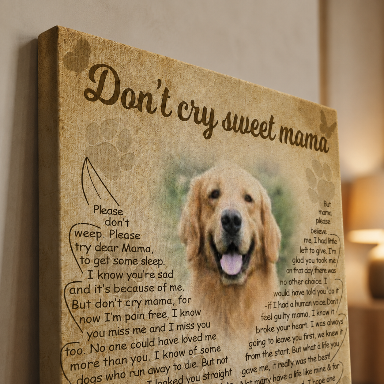 Dont Cry Sweet Mama Poem