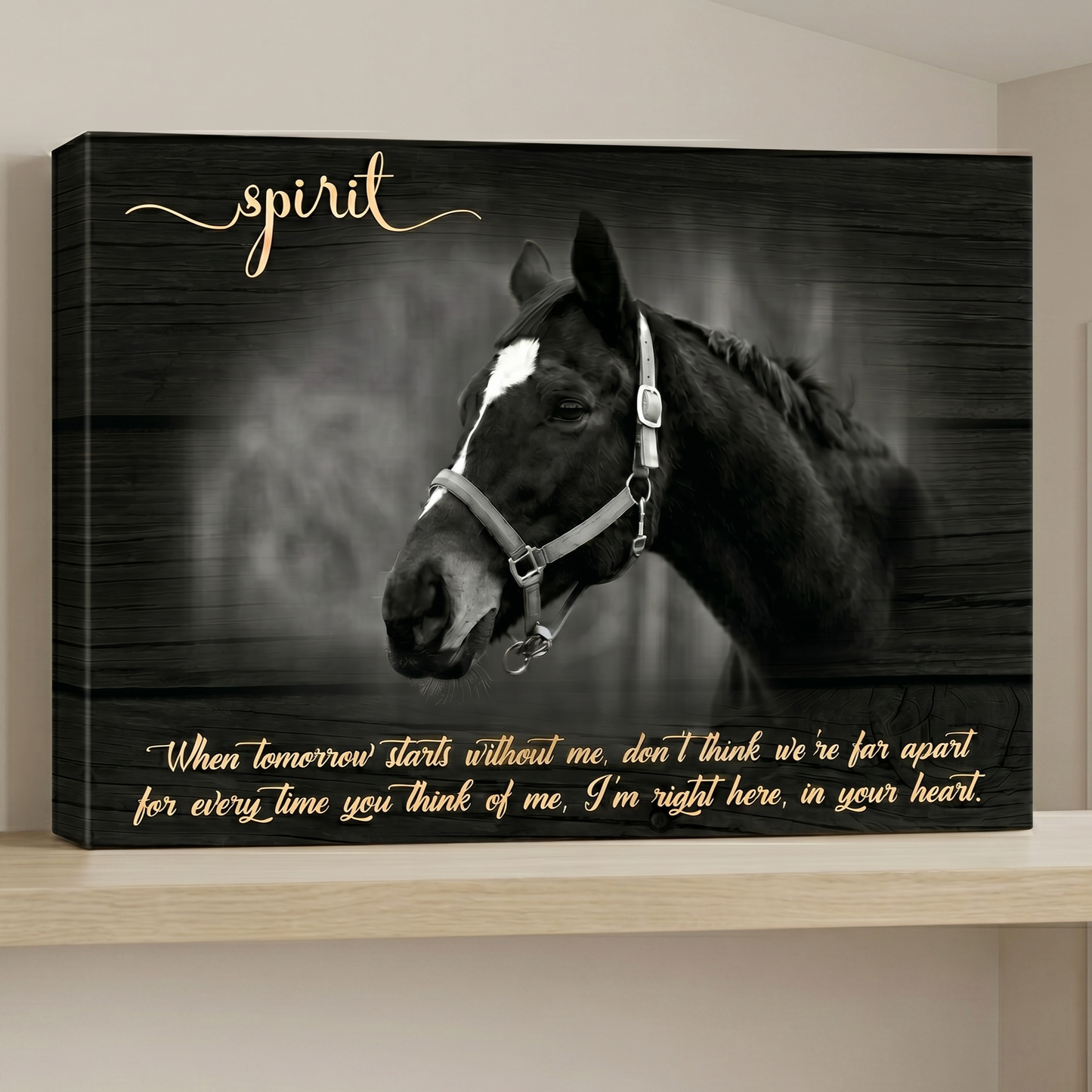 Horse Loss Quote | Custom Horse Memorial Canvas Print