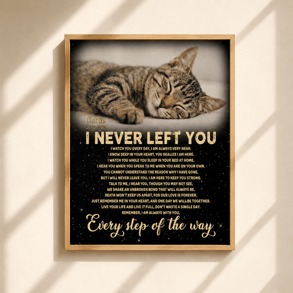 I Never Left You Cat Poem Custom Cat Memorial Canvas Print Premium White