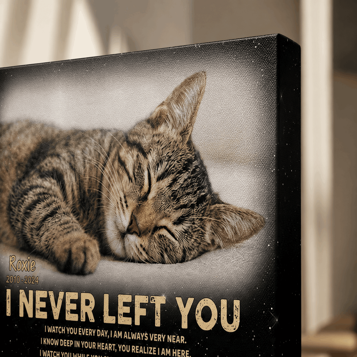 I Never Left You Poem Cat Memorial Canvas Print