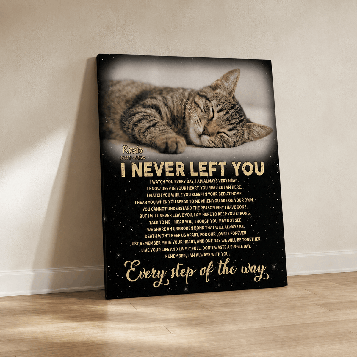 I Never Left You Poem Cat Memorial Canvas Print
