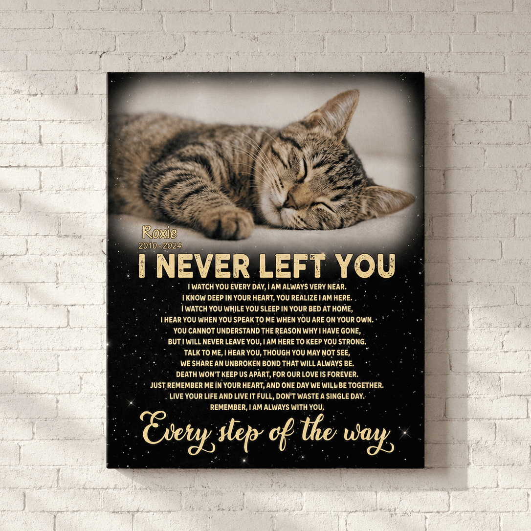 I Never Left You Poem Cat Memorial Canvas Print
