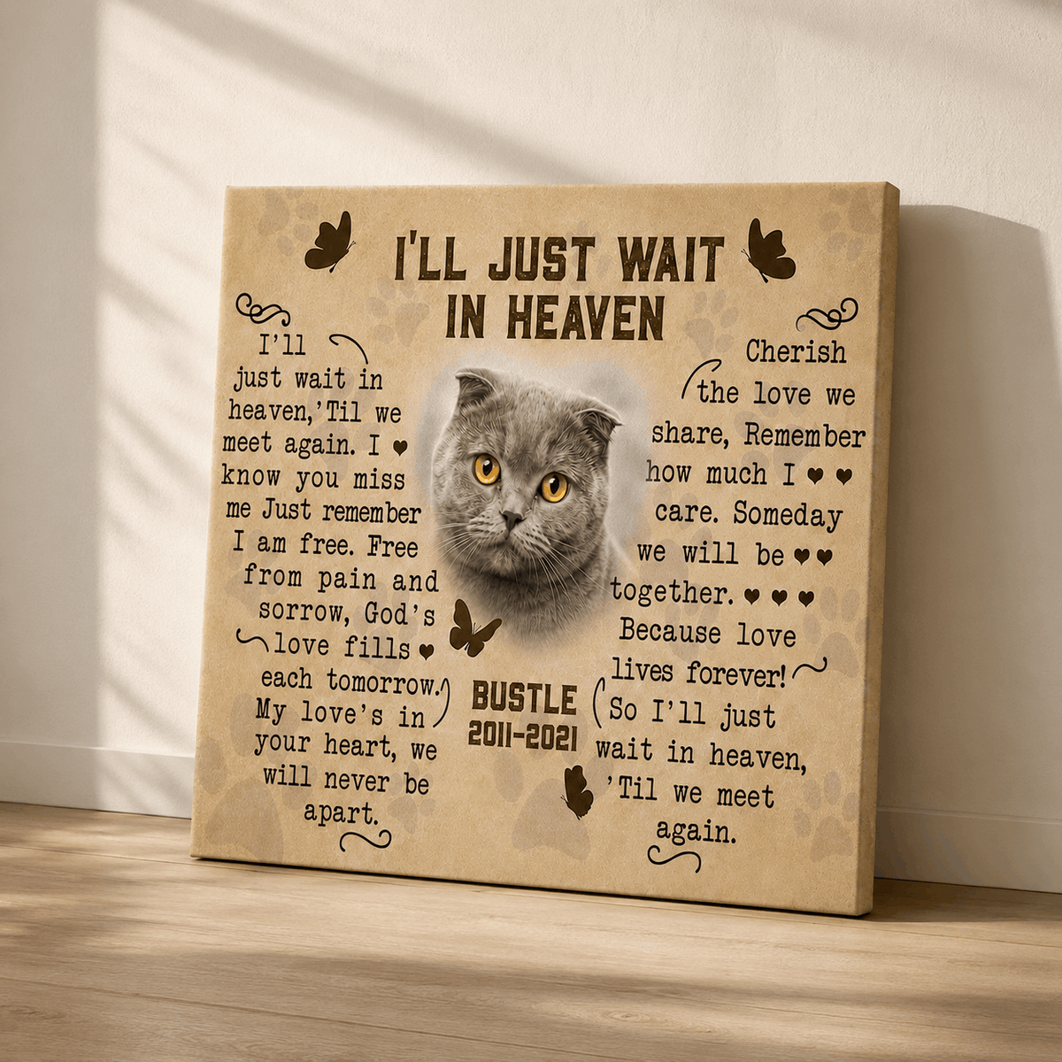 I'll Just Wait In Heaven Cat Poem 