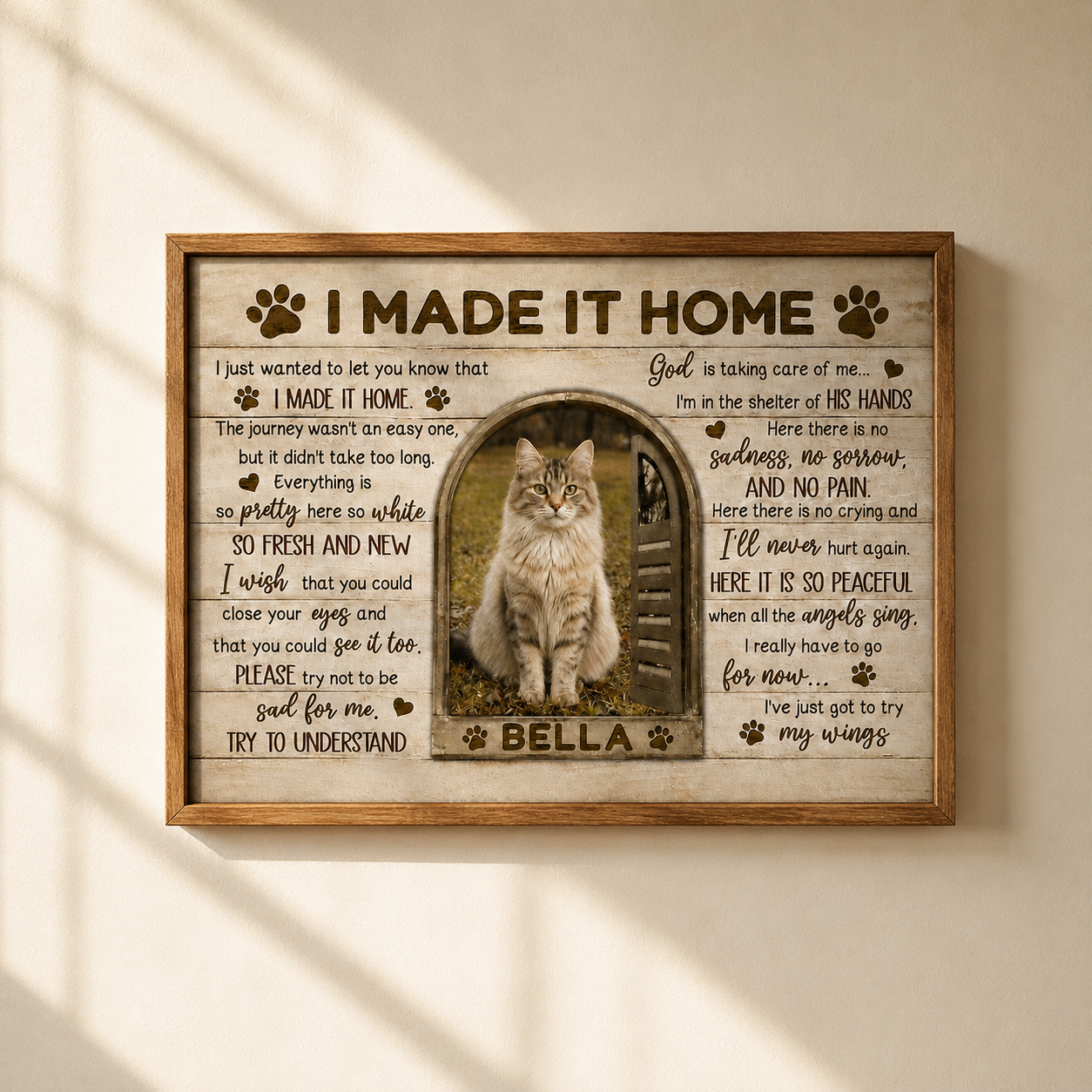 I Made It Home Poem | Custom Dog Memorial Canvas | Dog Memorial Gifts