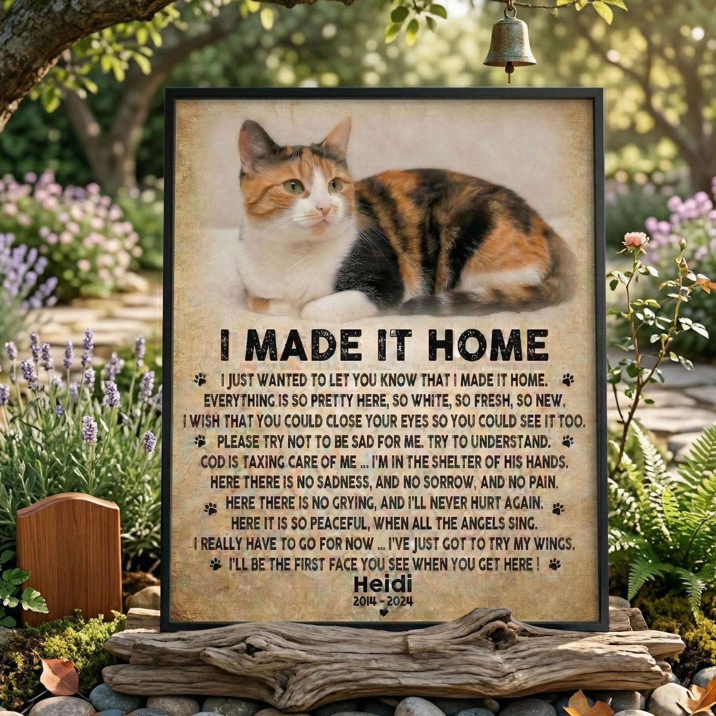 I Made It Home Poem Cat Memorial Canvas Cat Memorial Gifts