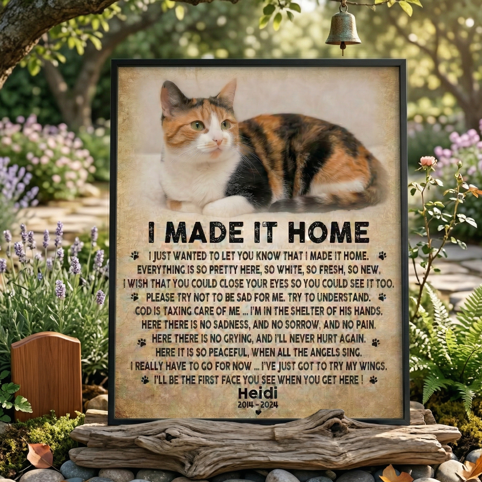 I Made It Home Poem Cat Memorial Canvas Cat Memorial Gifts