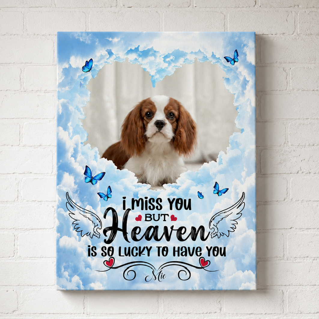 Custom Dog Memorial Canvas 