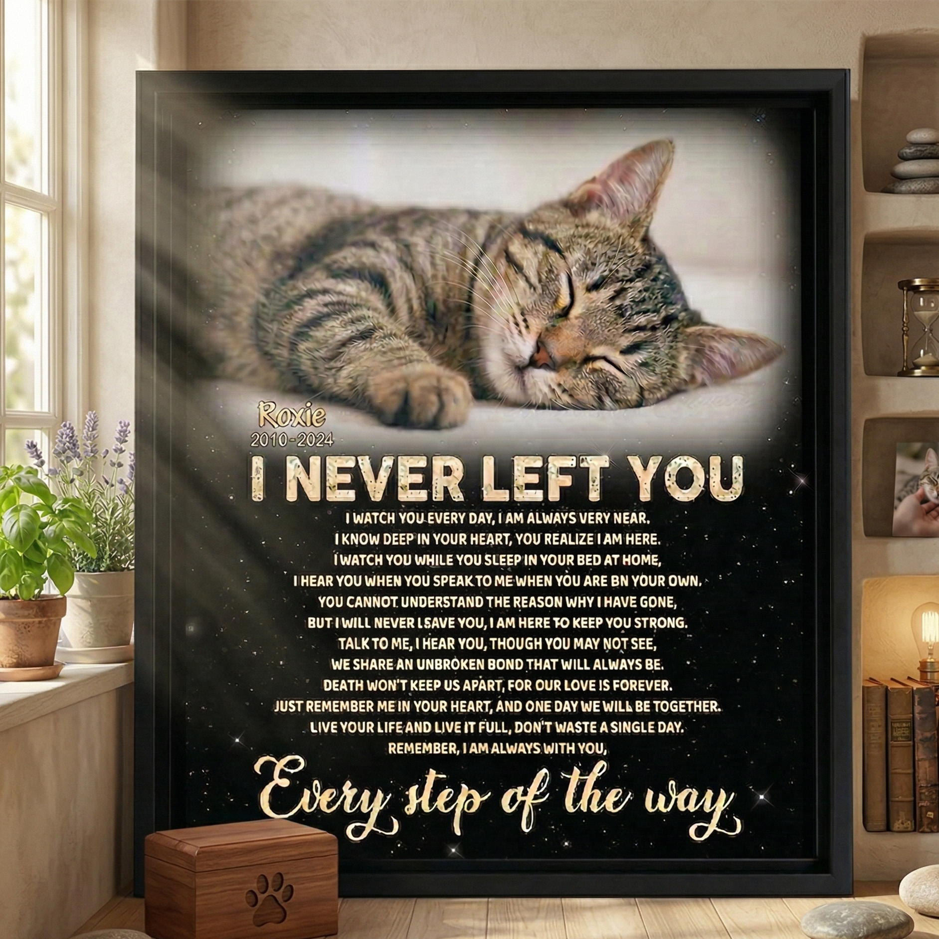 I Never Left You Cat Poem Custom Cat Memorial Canvas Print
