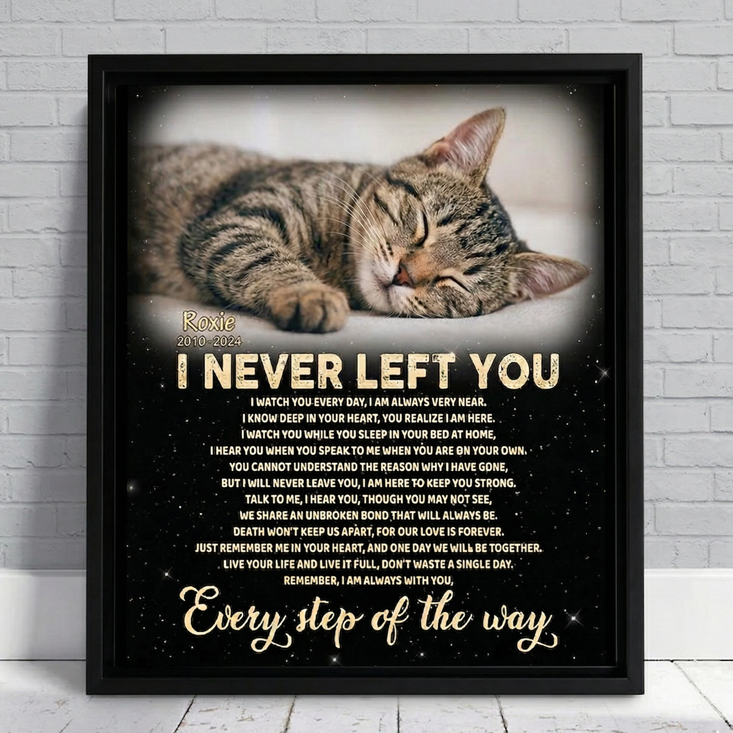 I Never Left You Cat Poem Custom Cat Memorial Canvas Print Premium