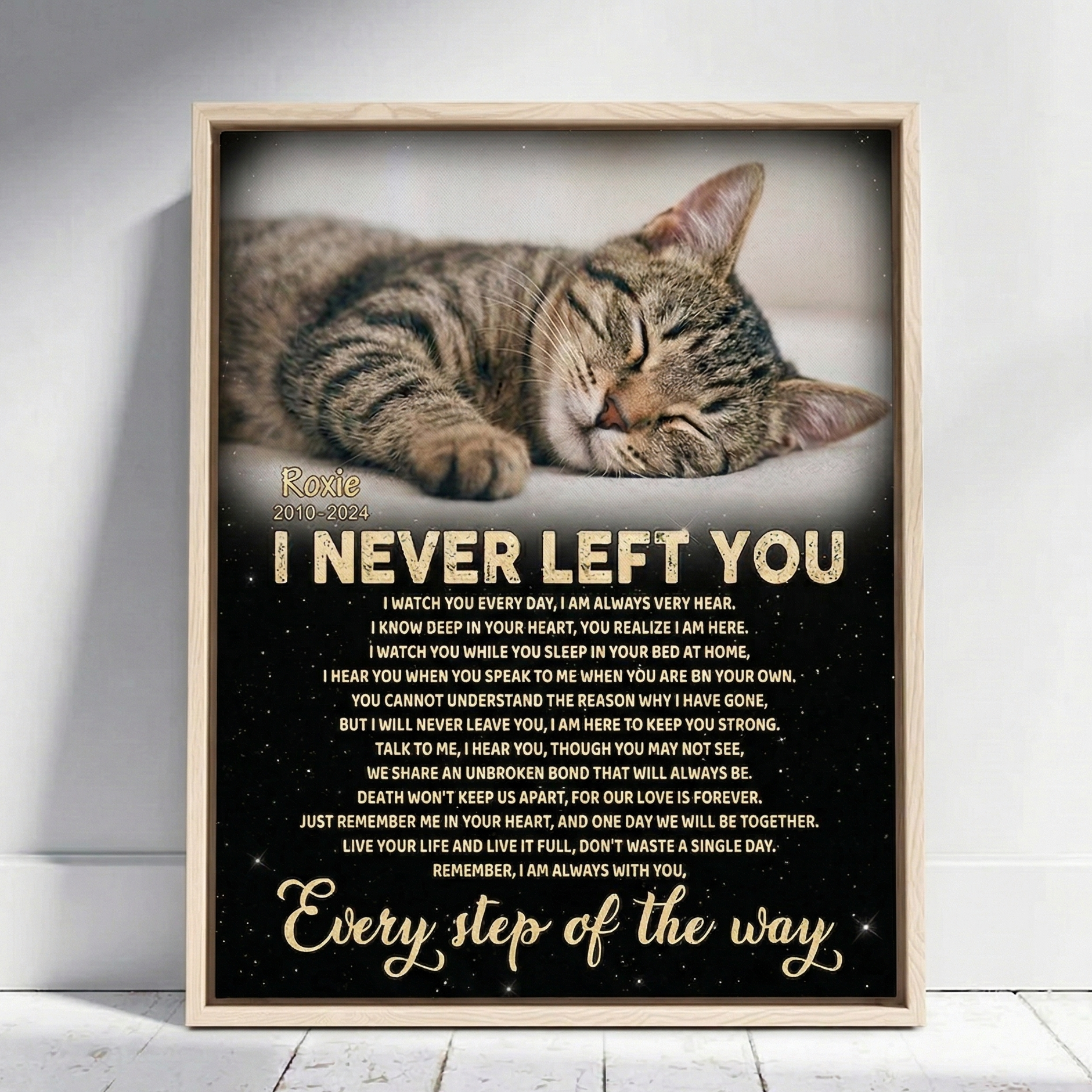 I Never Left You Cat Poem Custom Cat Memorial Canvas Print Premium