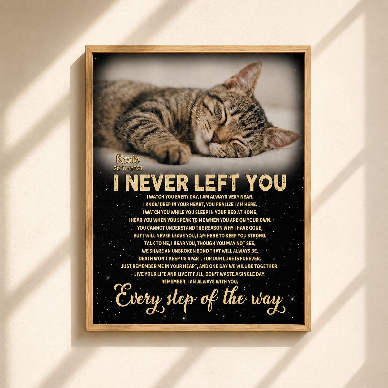 I Never Left You Cat Poem Custom Cat Memorial Canvas Print Premium White