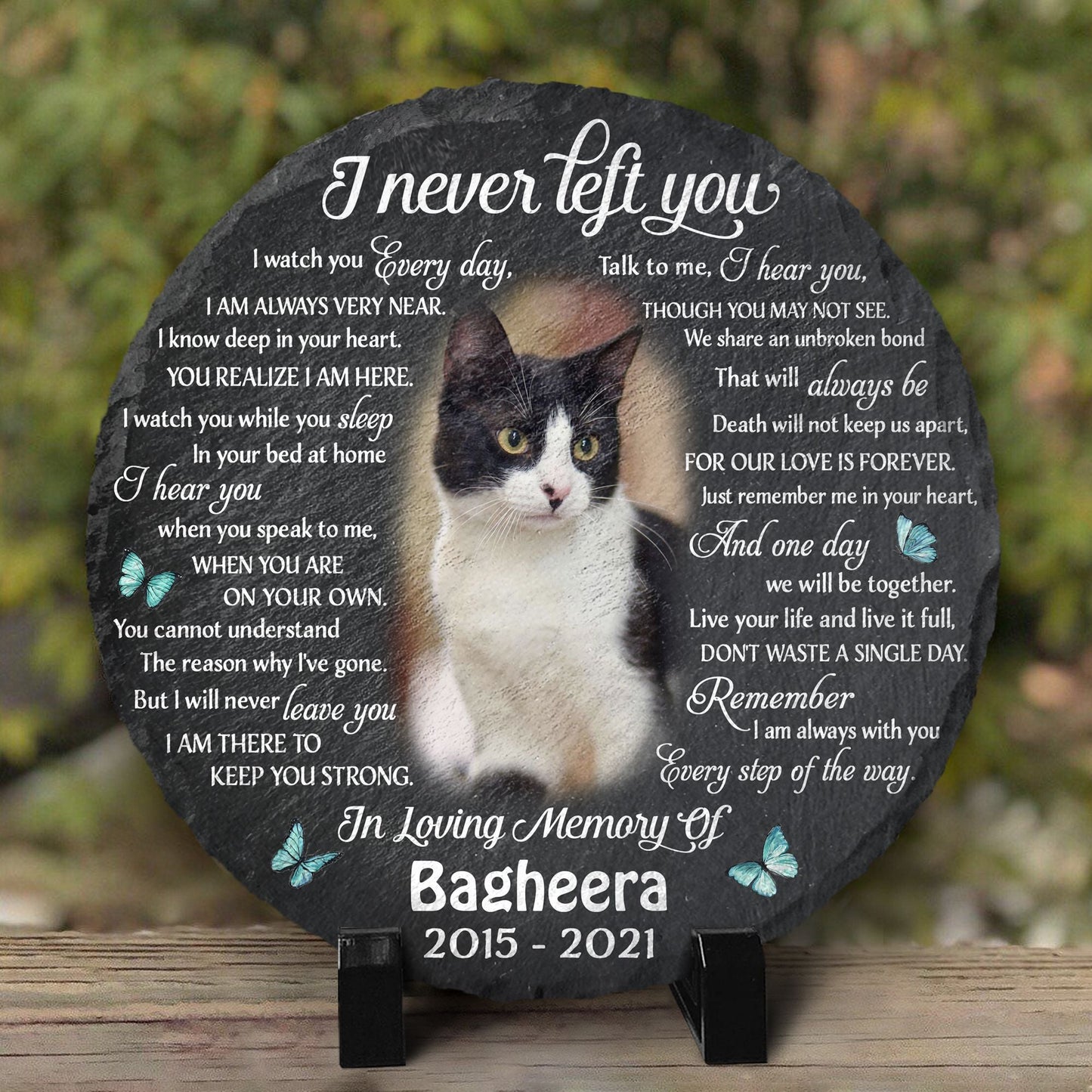 I Never Left You Cat Memorial Stone | Dog Headstone | Dog Tombstone