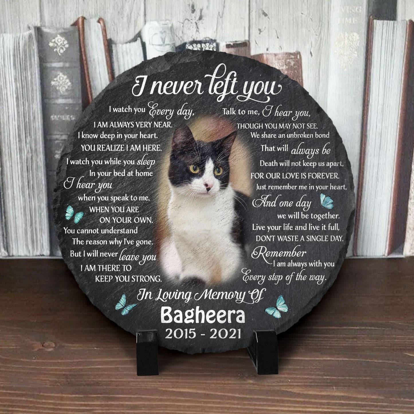 I Never Left You Cat Memorial Stone | Dog Headstone | Dog Tombstone