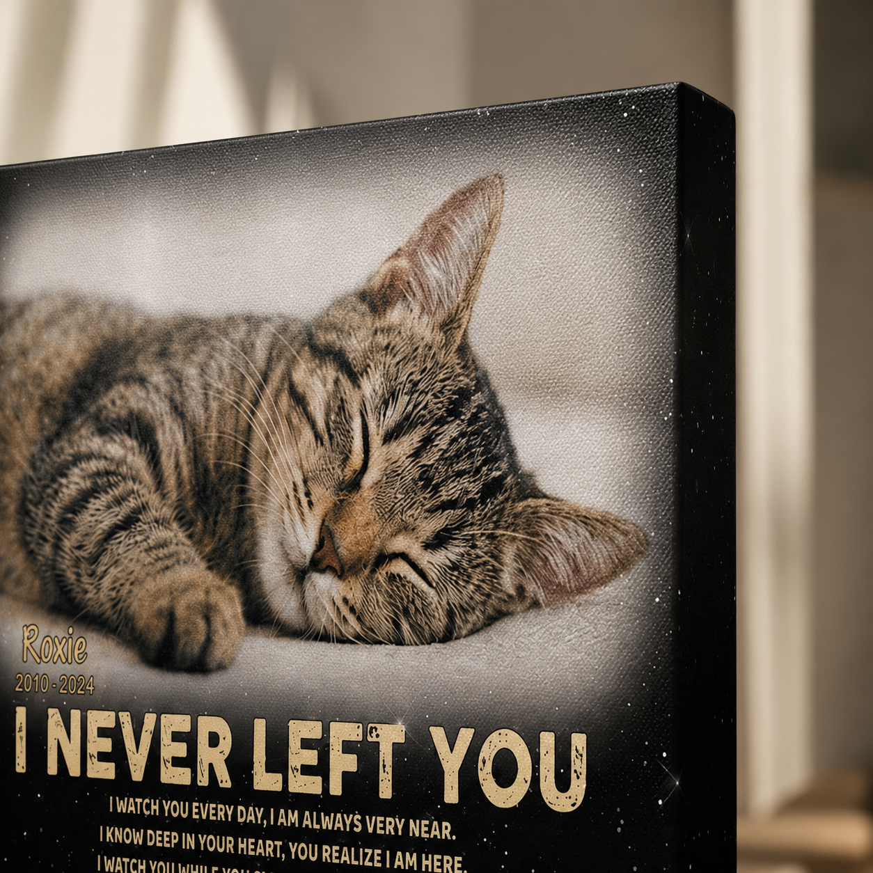 I Never Left You Poem Cat Memorial Canvas Print