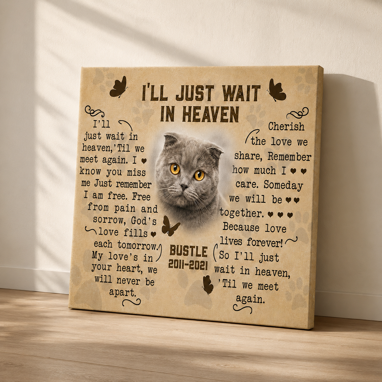 I'll Just Wait In Heaven Cat Poem 
