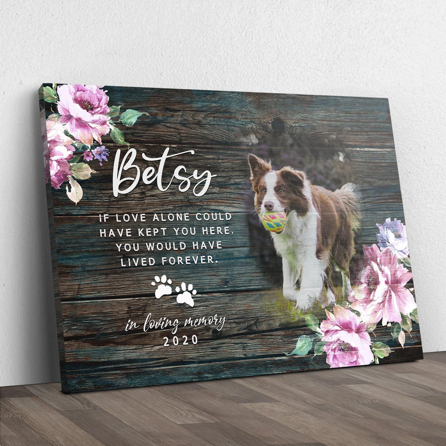 If Love Alone Could Have Keep You | Custom Dog Memorial Canvas | Dog Memorial Gifts