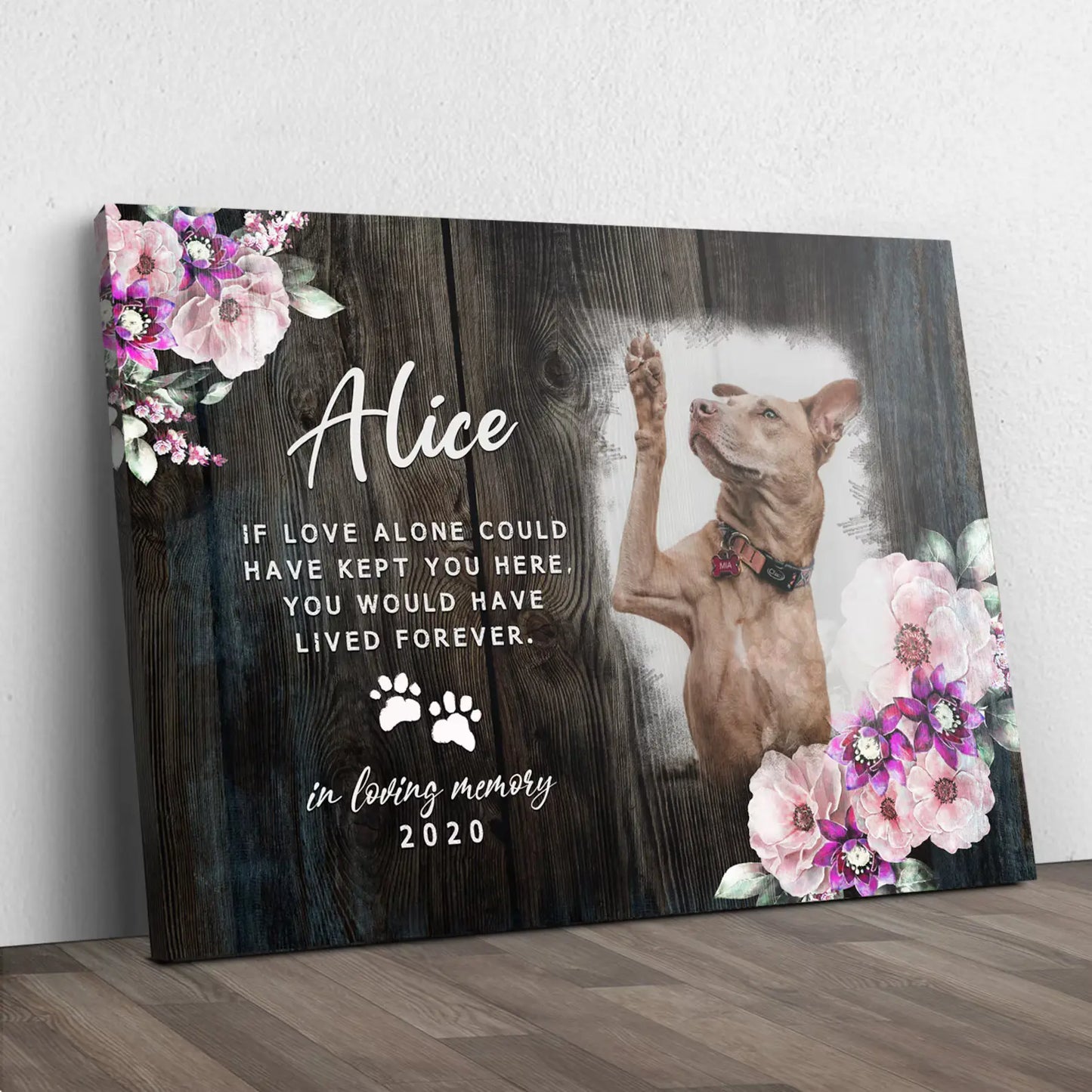 If Love Alone Could Have Keep You | Custom Dog Memorial Canvas | Dog Memorial Gifts