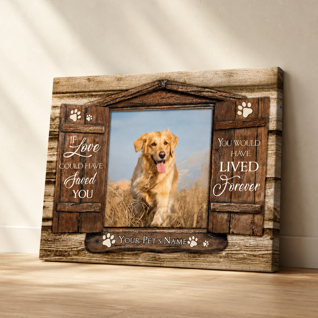 If_Love_Could_Have_Saved_You_Poem_Custom_Dog_Memorial_Canvas_Print