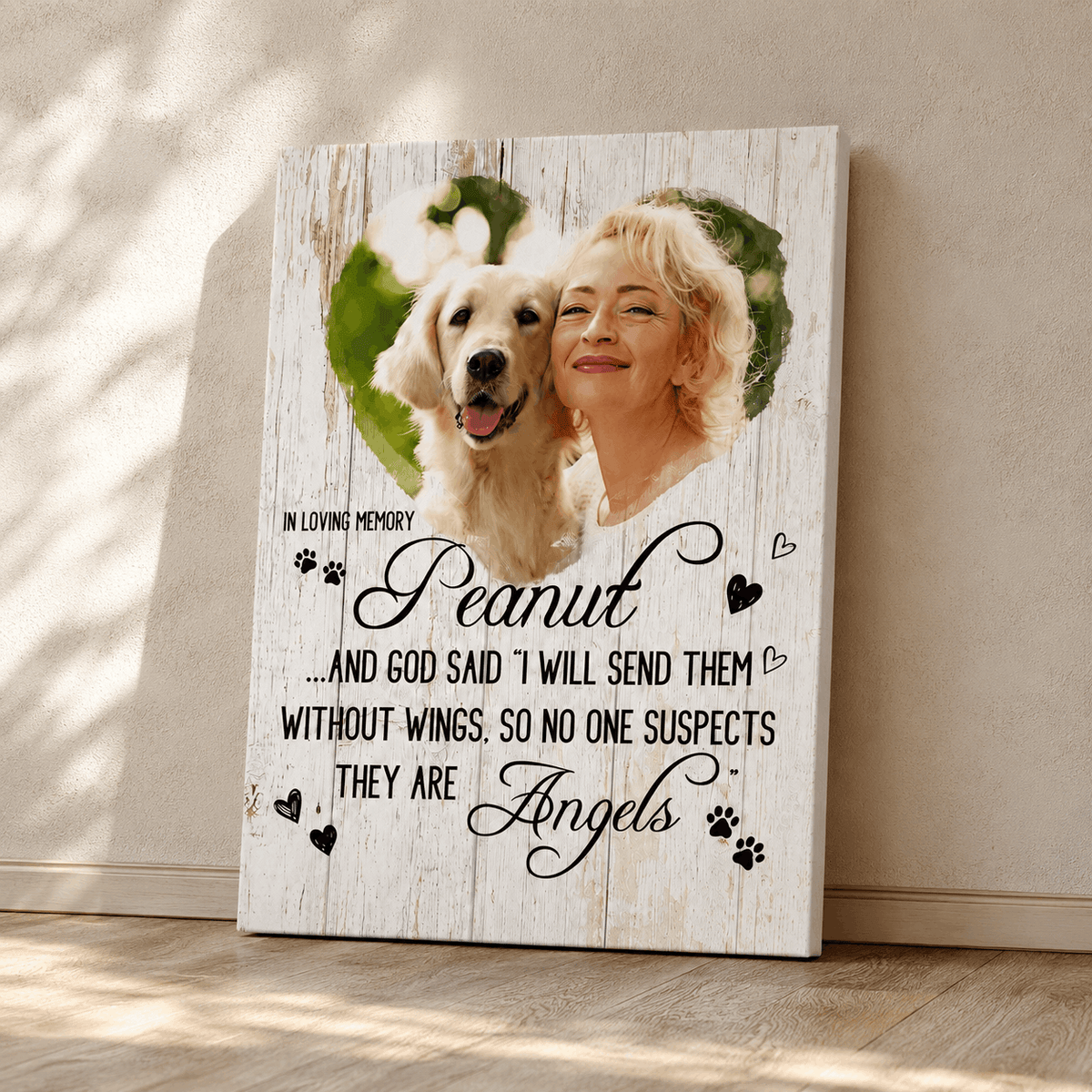 In Loving Memory Dog Memorial Canvas