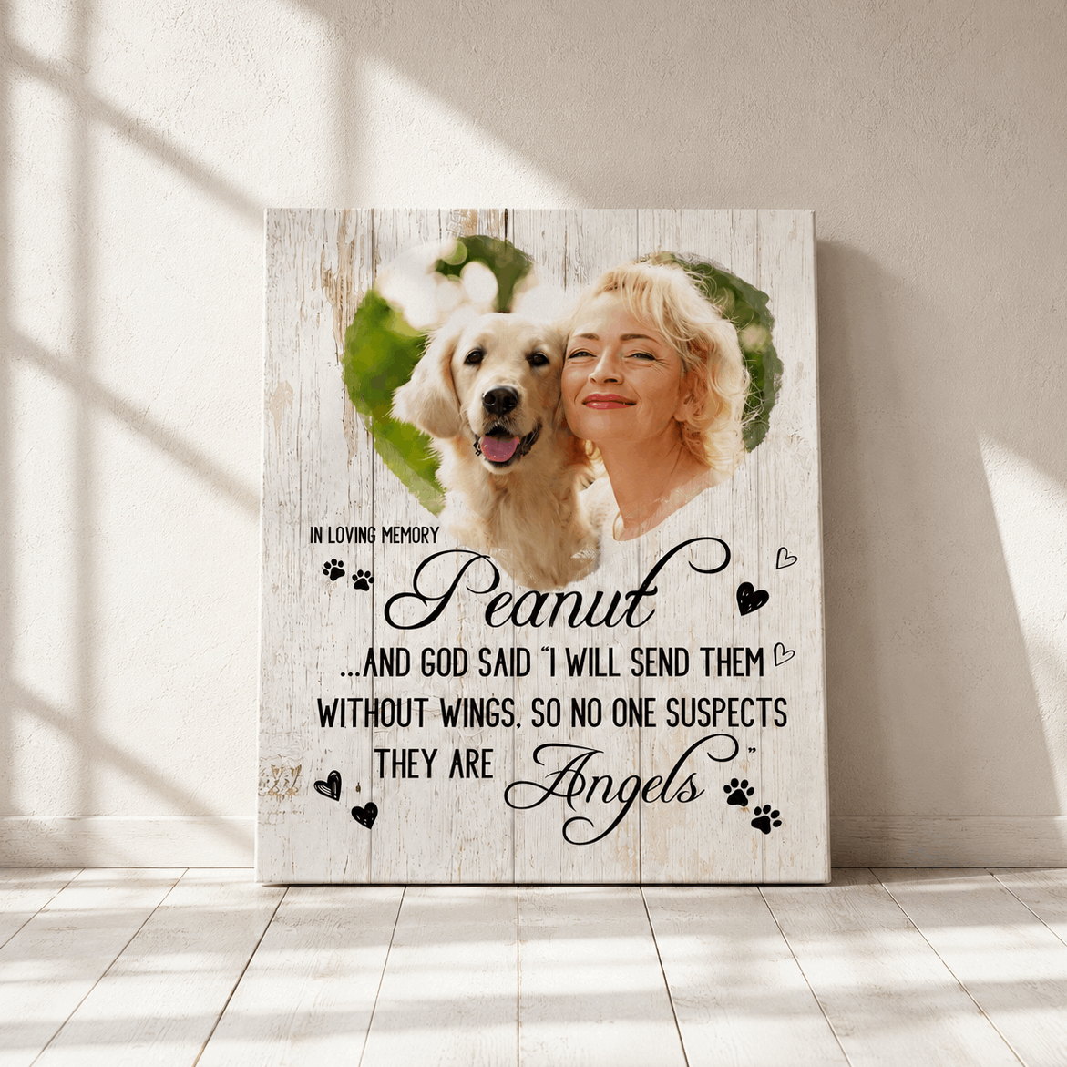In Loving Memory Dog Memorial Canvas