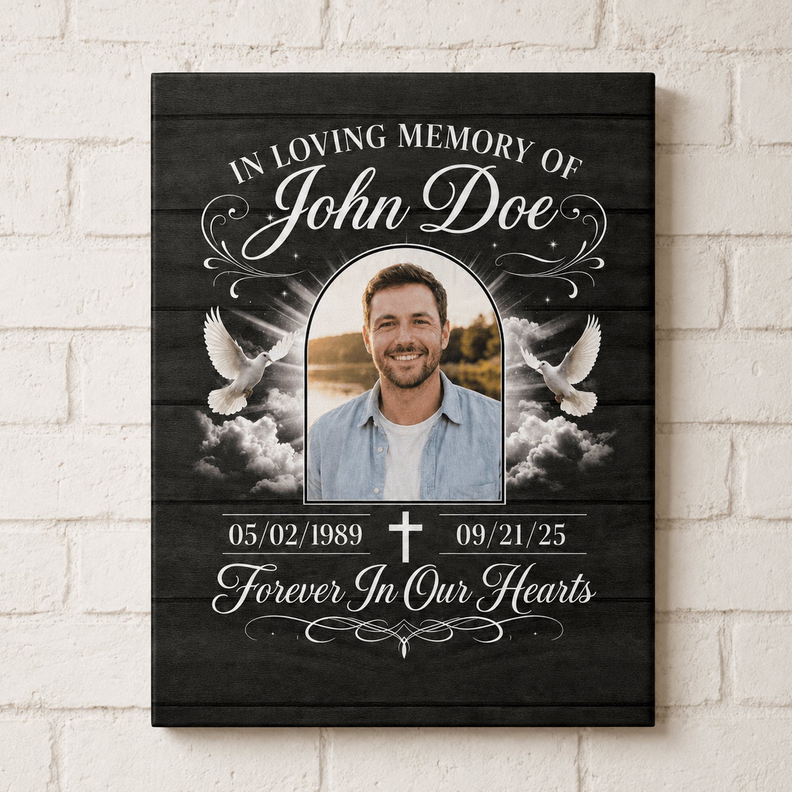 In Loving Memory | Custom Memorial Canvas | Memorial Gift For Loss