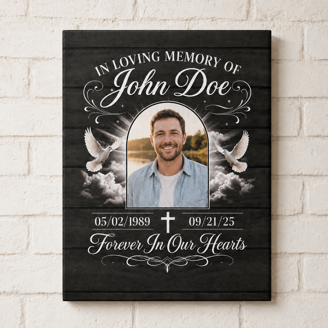 In Loving Memory | Custom Memorial Canvas | Memorial Gift For Loss