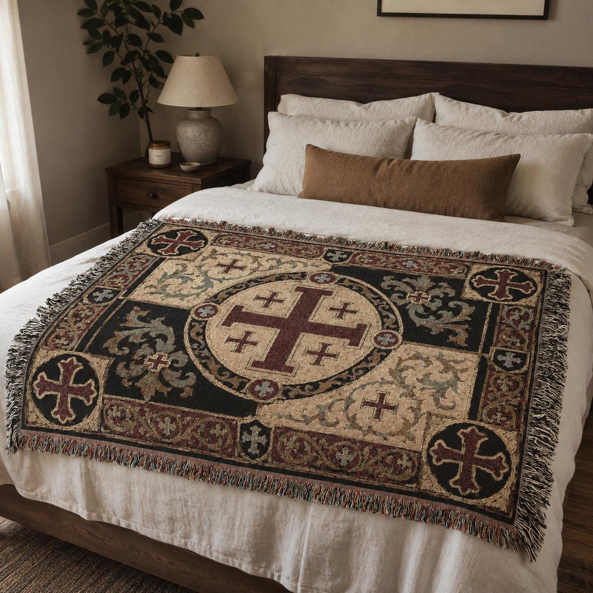 Jerusalem Cross Tapestry Medieval Tapestry