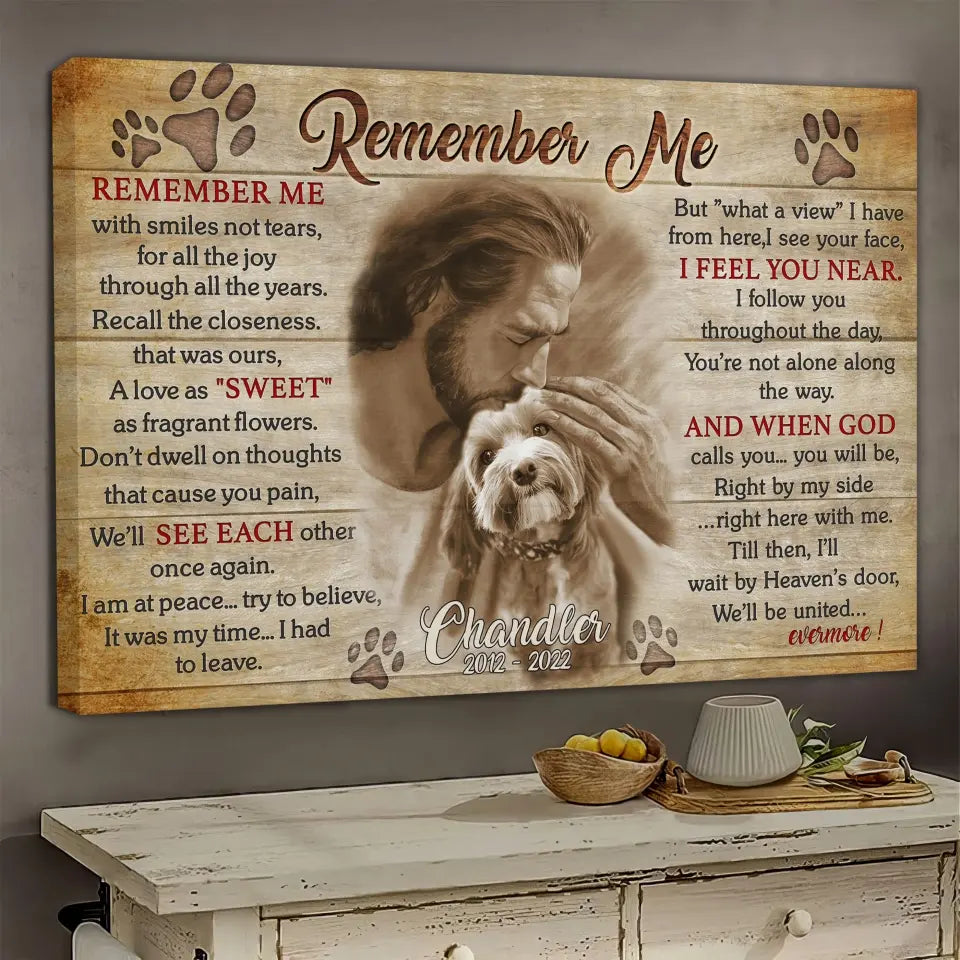 Remember Me Poem | Dog Memorial Gifts