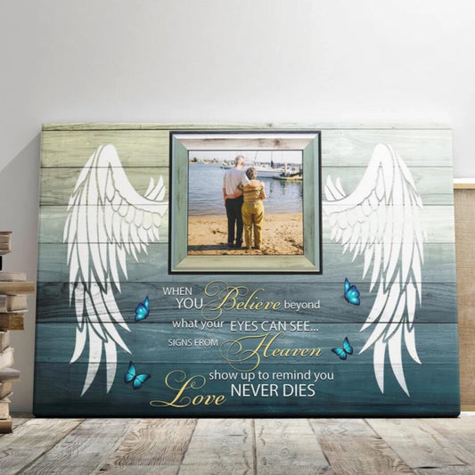 Your Wings Were Ready When You Believe Memorial Canvas | Memorial Gift For Loss
