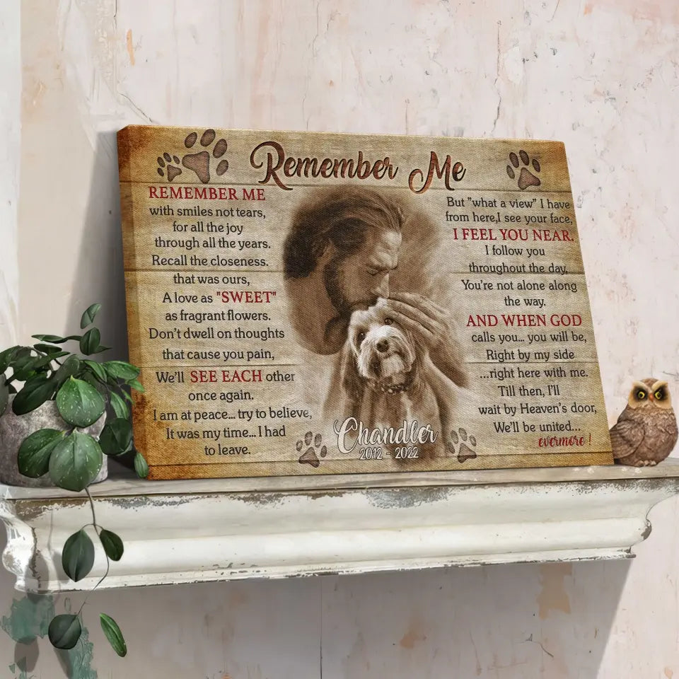 Remember Me Poem | Dog Memorial Gifts