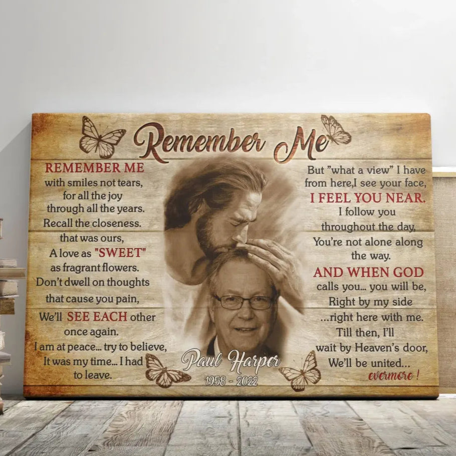Remember Me Poem | Memorial Gift For Loss