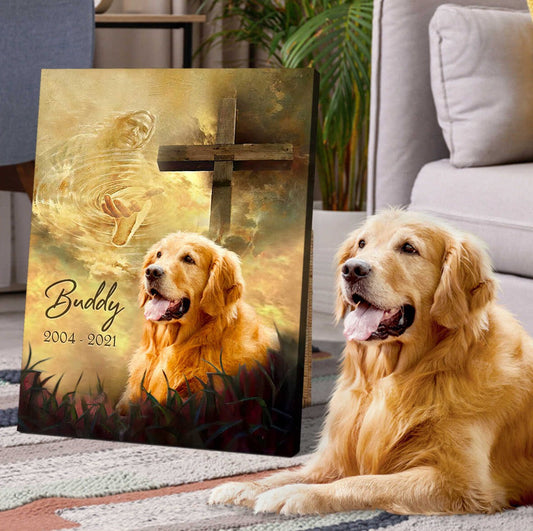 Take My Hand Jesus God Canvas | Custom Dog Memorial Canvas Print