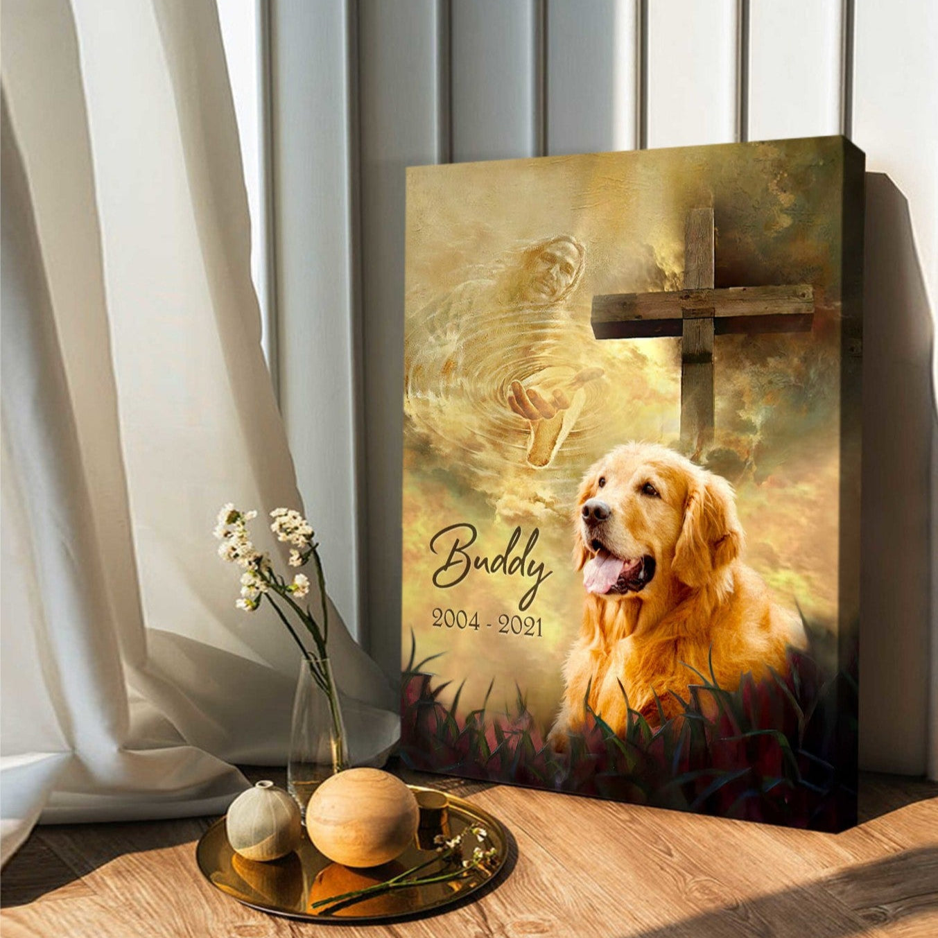 Take My Hand Jesus God Canvas | Custom Dog Memorial Canvas Print