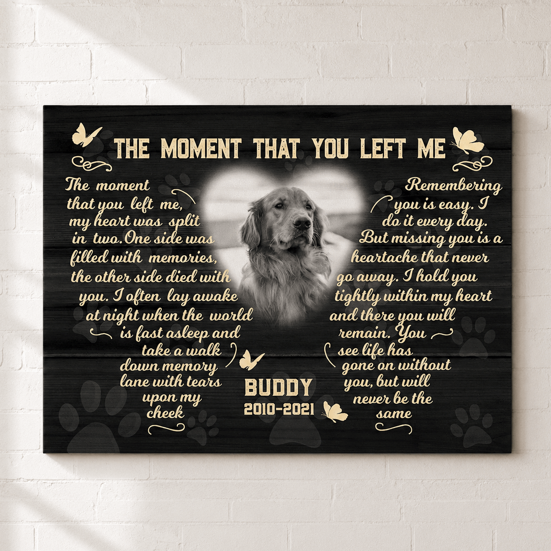 The Moment That You Left Me Canvas