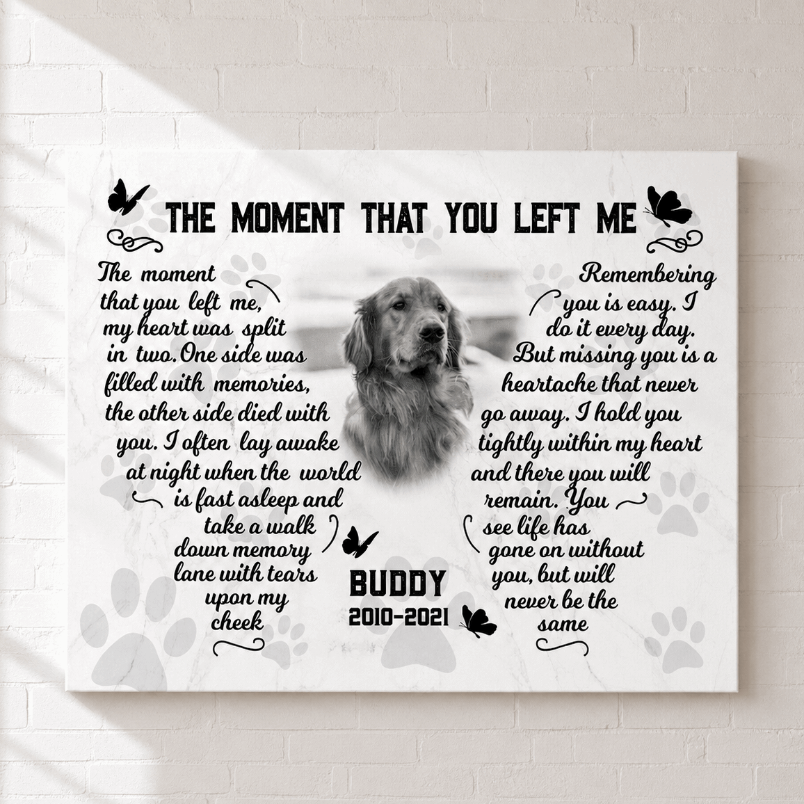 The Moment That You Left Me Canvas