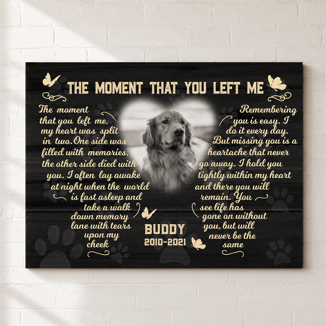 The Moment That You Left Me Canvas