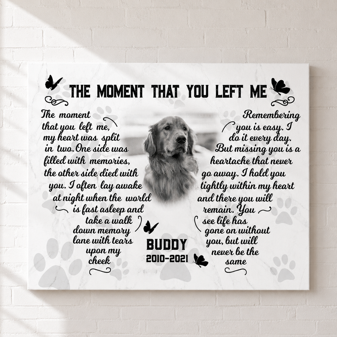 The Moment That You Left Me Canvas