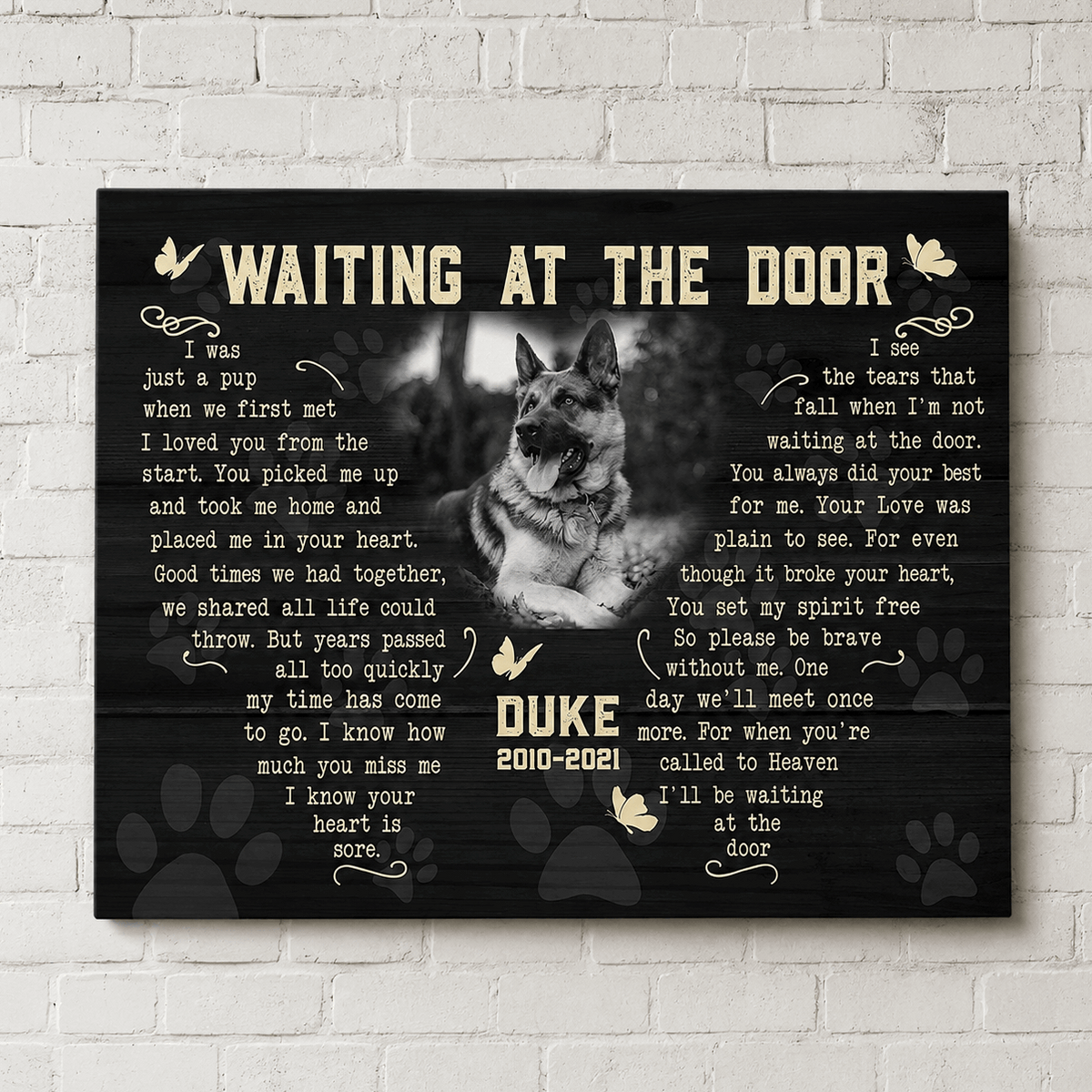 Waiting At The Door Dog Memorial Gifts