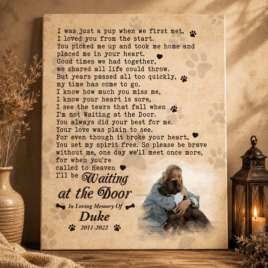 Dog Memorial Gifts | Waiting At The Door Dog Poem