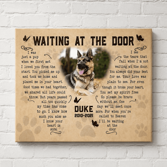 Waiting At The Door Poem Dog Memorial Gifts