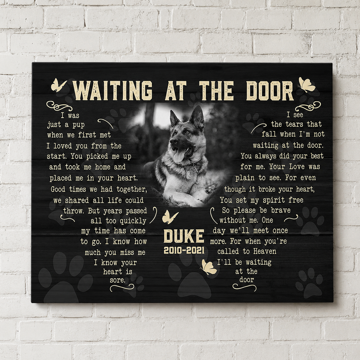 Waiting At The Door Dog Memorial Gifts