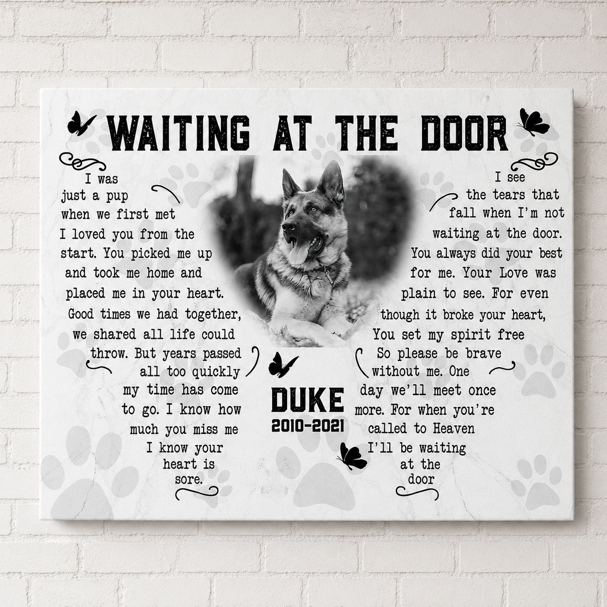 Waiting At The Door Dog Memorial Gifts