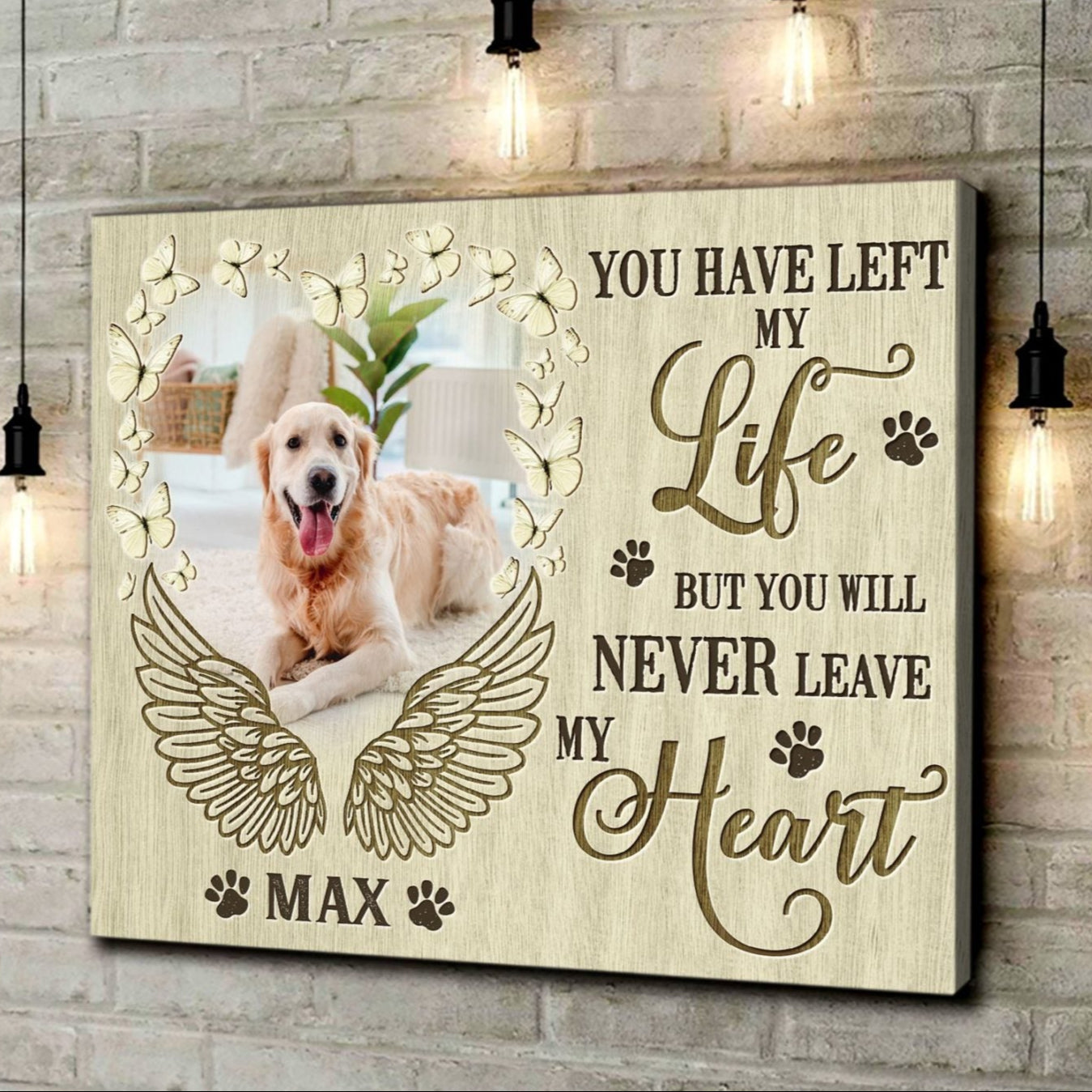 You Have Left My Life | Custom Dog Memorial Canvas | Dog Memorial Gifts