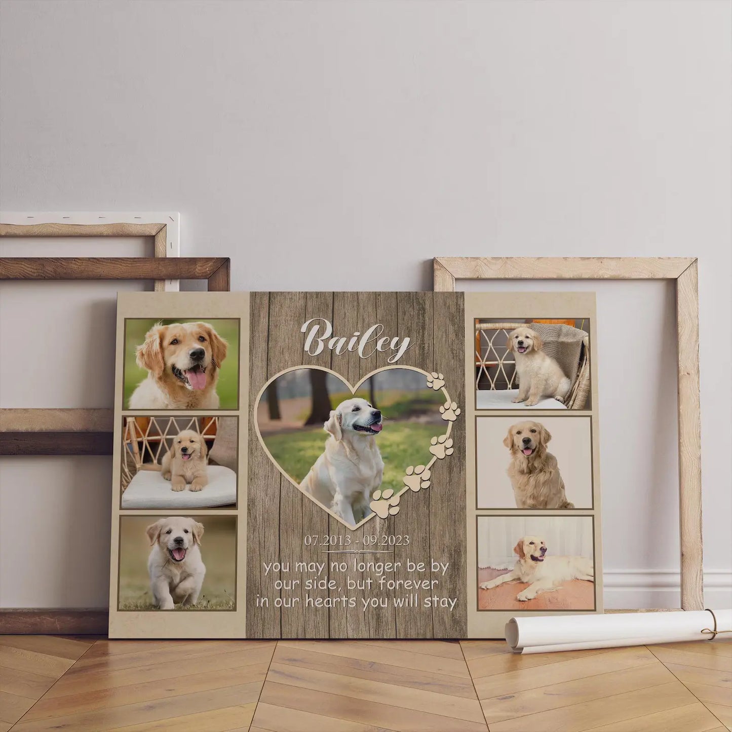 You May No Longer Be | Custom Dog Memorial Canvas | Dog Memorial Gifts