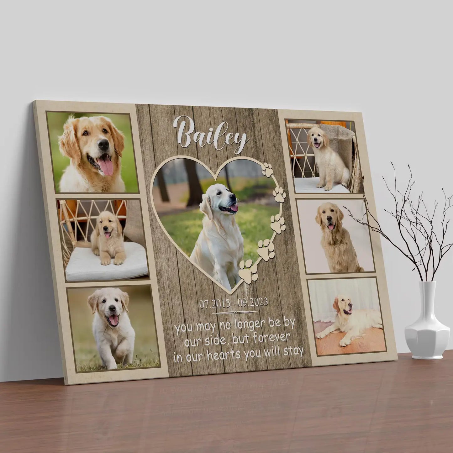 You May No Longer Be | Custom Dog Memorial Canvas | Dog Memorial Gifts
