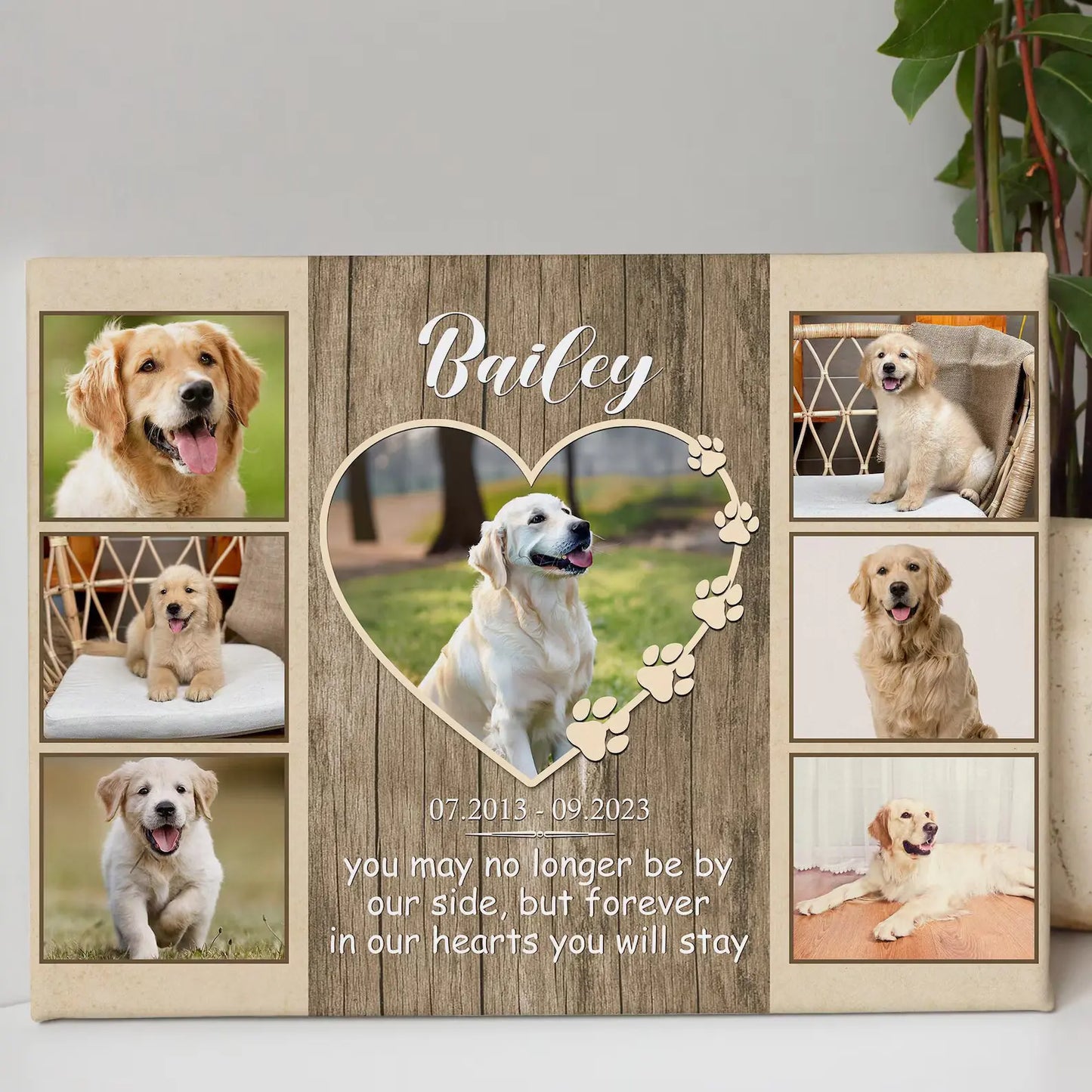 You May No Longer Be | Custom Dog Memorial Canvas | Dog Memorial Gifts