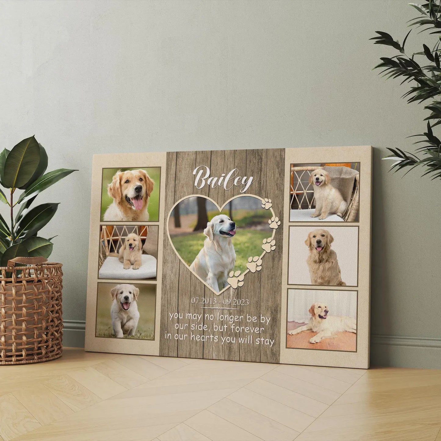 You May No Longer Be | Custom Dog Memorial Canvas | Dog Memorial Gifts