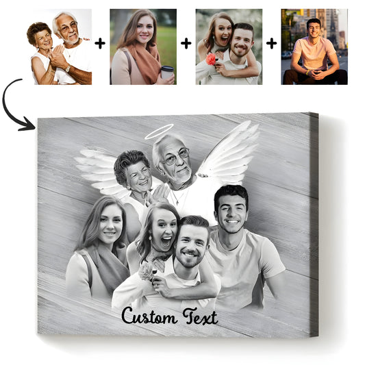 Add Deceased Loved One to Photo | Custom Memorial Canvas Print