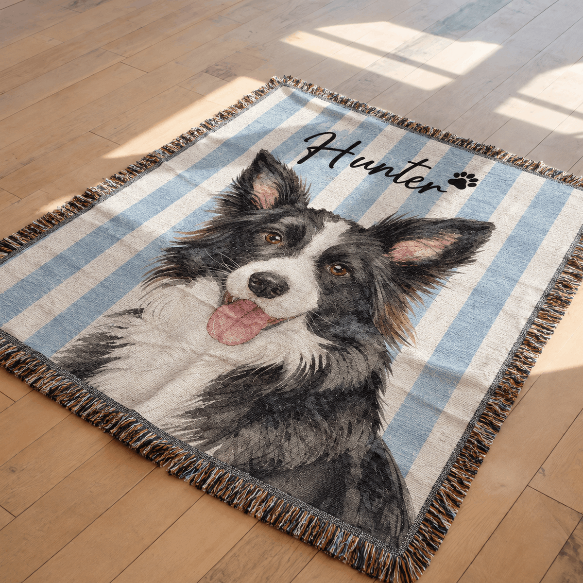 Personalized Custom Photo Dog Tapestry Blanket
