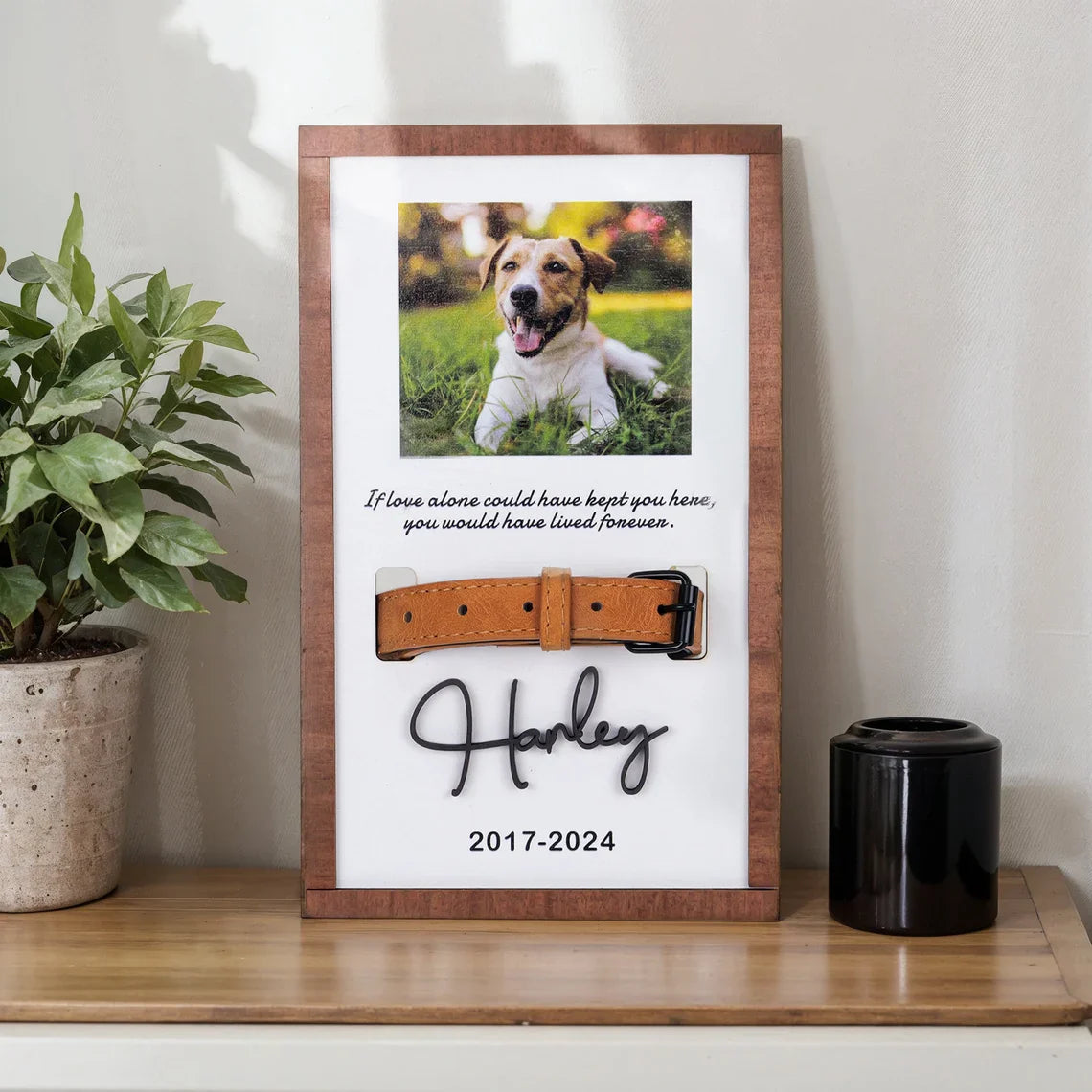 Custom Dog Memorial Collar With Photo